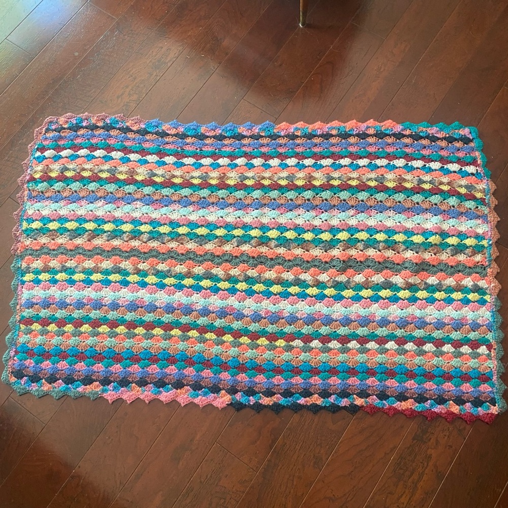 Handmade Multicolor Crochet throw blanket